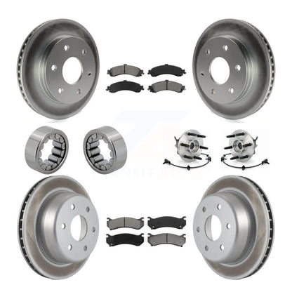 Hub Bearing Coated Brake Rotor Pad Shoe Front Rear Kit (10Pc) For Chevrolet 1500