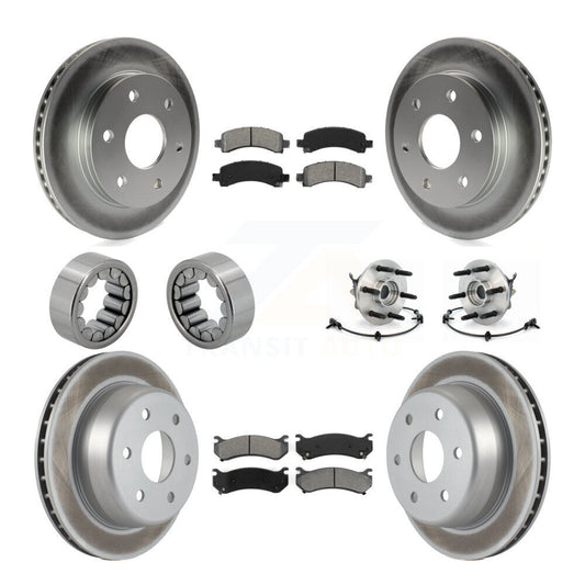 Hub Bearing Coated Brake Rotor Pad Shoe Front Rear Kit (10Pc) For Chevrolet 1500