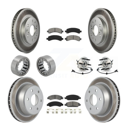 Hub Bearing Coated Brake Rotor Pad Shoe Front Rear Kit (10Pc) For Chevrolet 1500