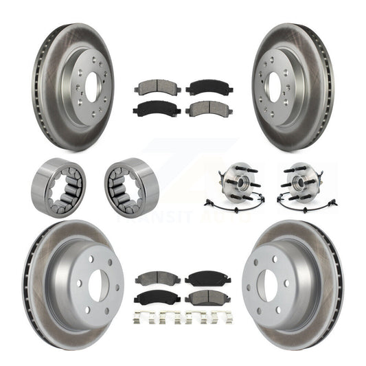 Hub Bearing Coated Brake Rotor Pad Shoe Front Rear Kit (10Pc) For Chevrolet 1500