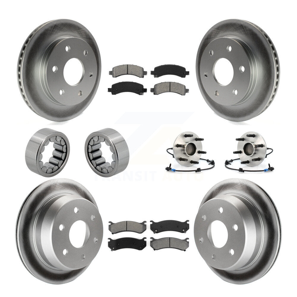 Hub Bearings Assembly Coated Disc Brake Rotors And Pads Shoes Front Rear Kit For