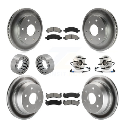 Hub Bearings Assembly Coated Disc Brake Rotors And Pads Shoes Front Rear Kit For