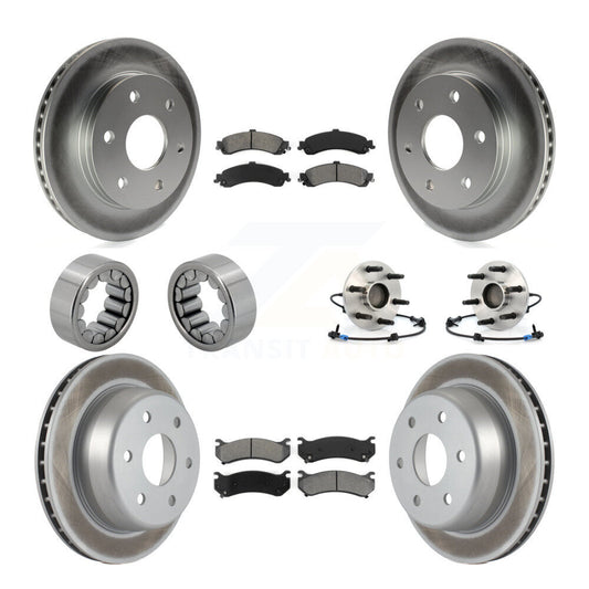 Hub Bearing Coated Brake Rotor Pad Shoe Front Rear Kit (10Pc) For Chevrolet 1500