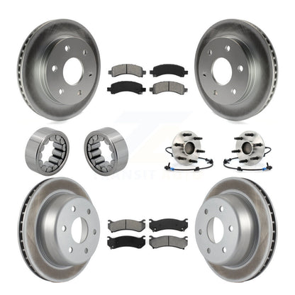 Hub Bearing Coated Brake Rotor Pad Shoe Front Rear Kit (10Pc) For Chevrolet 1500
