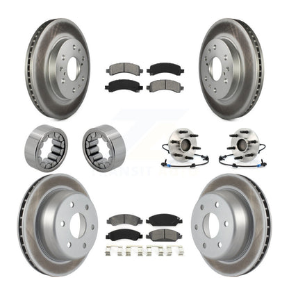 Hub Bearing Coated Brake Rotor Pad Shoe Front Rear Kit (10Pc) For Chevrolet 1500