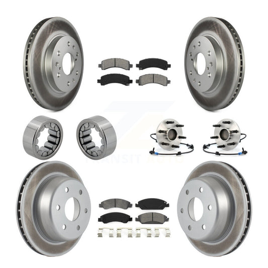 Hub Bearing Coated Brake Rotor Pad Shoe Front Rear Kit (10Pc) For Chevrolet 1500