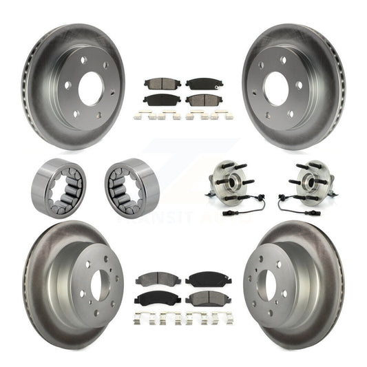 Hub Bearing Coat Brake Rotor Pads Shoe Front Rear Kit (10Pc) For GMC Sierra 1500