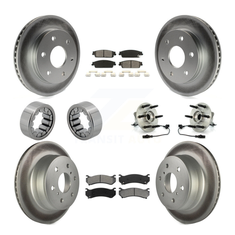 Hub Bearings Assembly Coated Disc Brake Rotors And Pads Shoes Front Rear Kit For