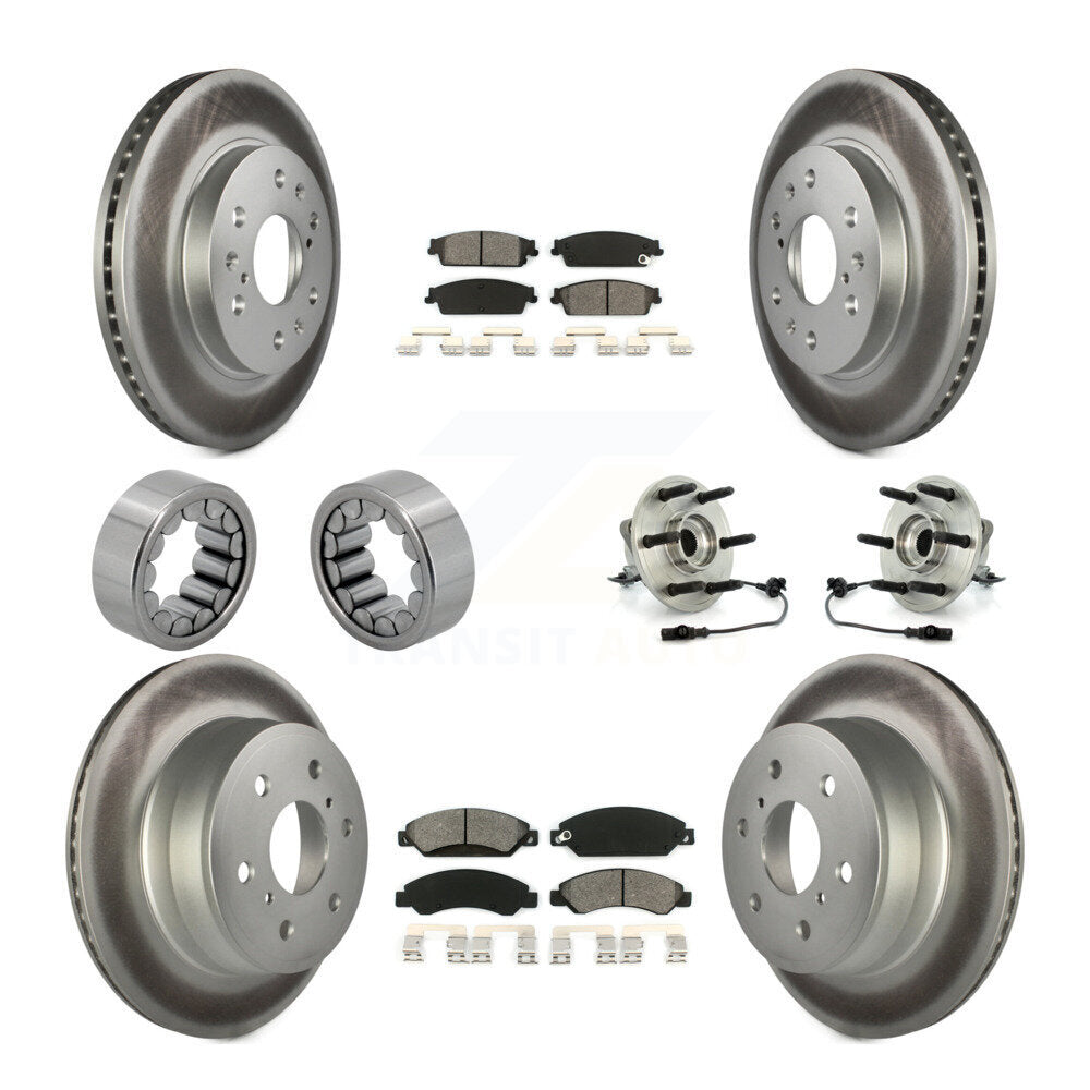 Hub Bearing Coat Brake Rotor Pad Shoe Front Rear Kit (10Pc) For Chevrolet GMC XL