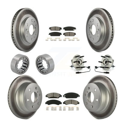 Hub Bearing Coat Brake Rotor Pad Shoe Front Rear Kit (10Pc) For Chevrolet GMC XL