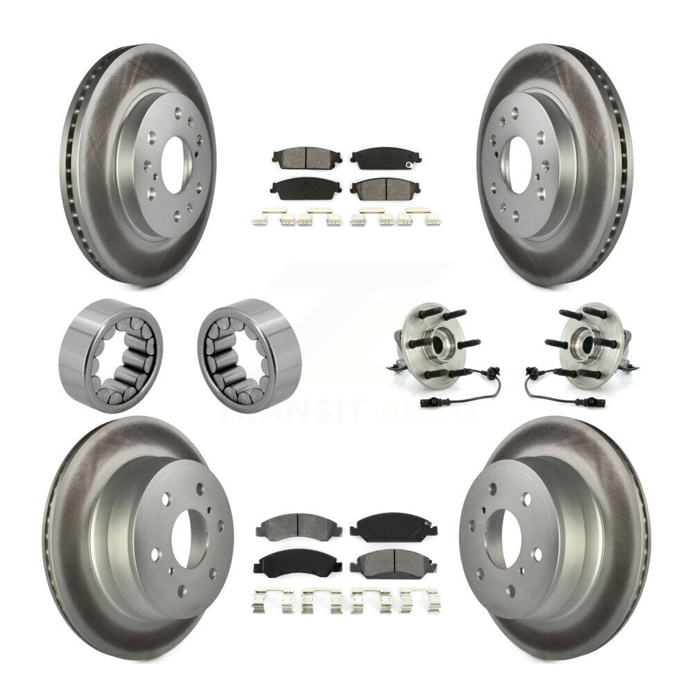 Hub Bearing Coat Brake Rotor Pad Shoe Front Rear Kit (10Pc) For Chevrolet GMC XL