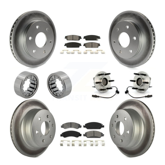 Hub Bearing Coat Brake Rotor Pads Shoe Front Rear Kit (10Pc) For GMC Sierra 1500