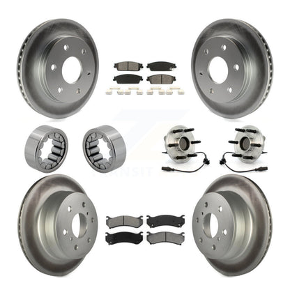 Hub Bearings Assembly Coated Disc Brake Rotors And Pads Shoes Front Rear Kit For