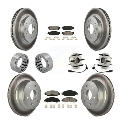 Hub Bearing Coat Brake Rotor Pad Shoe Front Rear Kit (10Pc) For Chevrolet GMC XL