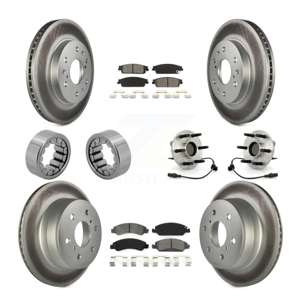 Hub Bearing Coat Brake Rotor Pad Shoe Front Rear Kit (10Pc) For Chevrolet GMC XL