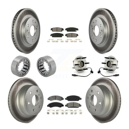 Hub Bearing Coat Brake Rotor Pad Shoe Front Rear Kit (10Pc) For Chevrolet GMC XL