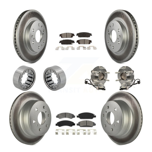 Hub Bearing Coat Brake Rotor Pads Shoe Front Rear Kit (10Pc) For GMC Sierra 1500