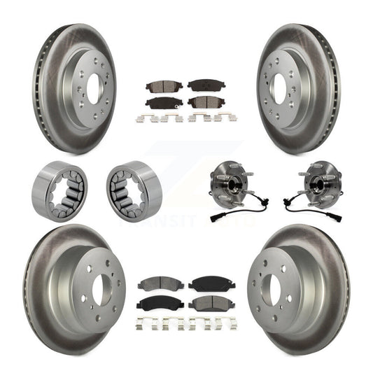 Hub Bearing Coat Brake Rotor Pads Shoe Front Rear Kit (10Pc) For GMC Sierra 1500
