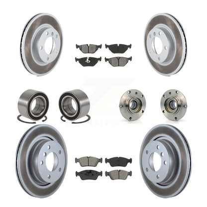 Hub Bearing Coated Brake Rotor Pad Shoe Front Rear Kit (10Pc) For BMW 328i 328is