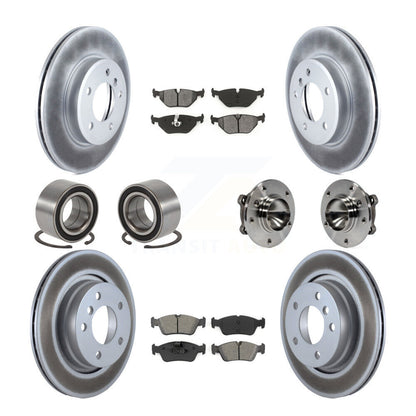 Hub Bearing Coated Brake Rotor Pad Shoe Front Rear Kit (10Pc) For 2006 BMW 325Ci