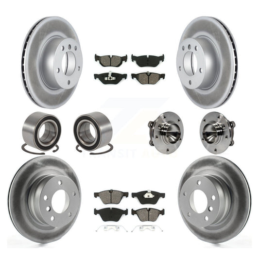 Hub Bearing Coated Brake Rotor Pad Shoe Front Rear Kit (10Pc) For 08-13 BMW 128i