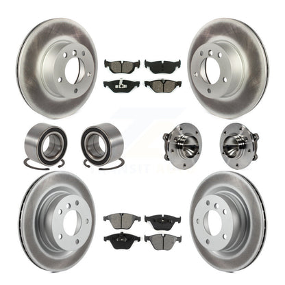 Hub Bearing Coated Brake Rotor Pads Shoe Front Rear Kit (10Pc) For BMW 323i 328i