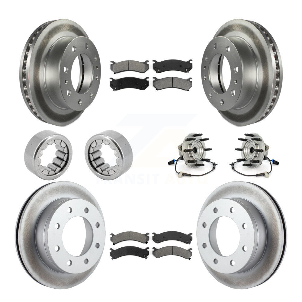 Hub Bearing Coated Disc Brake Rotor Pad Shoe Front Rear Kit (10Pc) For Hummer H2