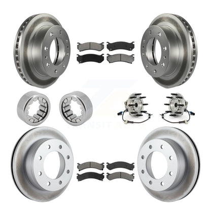 Hub Bearing Coated Disc Brake Rotor Pad Shoe Front Rear Kit (10Pc) For Hummer H2