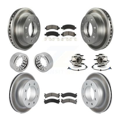 Hub Bearing Coated Brake Rotor Pad Shoe Front Rear Kit (10Pc) For Chevrolet 2500