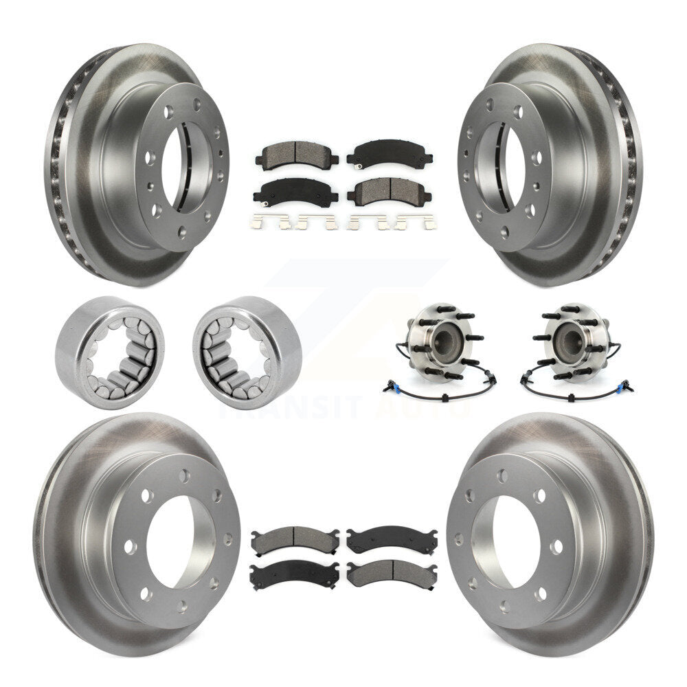 Hub Bearing Coated Brake Rotor Pad Shoe Front Rear Kit (10Pc) For Chevrolet 2500