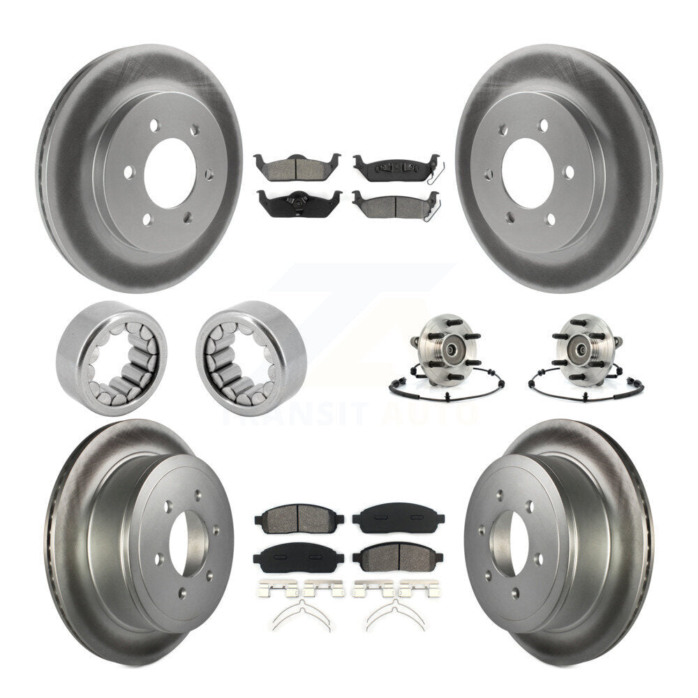 Hub Bearing Coat Brake Rotor Pads Shoe Front Rear Kit (10Pc) For Lincoln Mark LT