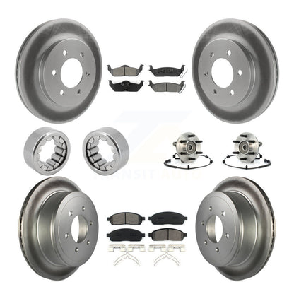 Hub Bearing Coat Brake Rotor Pads Shoe Front Rear Kit (10Pc) For Lincoln Mark LT