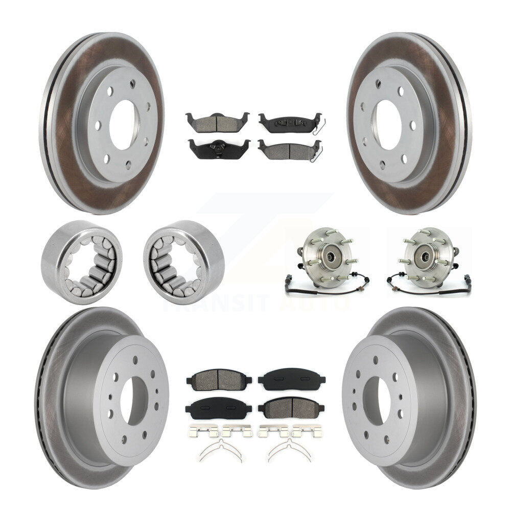 Hub Bearing Coat Brake Rotor Pads Shoe Front Rear Kit (10Pc) For Lincoln Mark LT