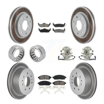Hub Bearing Coat Brake Rotor Pads Shoe Front Rear Kit (10Pc) For Lincoln Mark LT