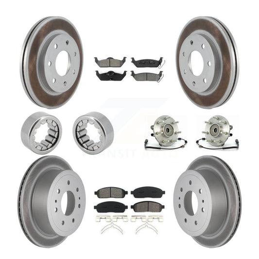 Hub Bearing Coat Brake Rotor Pads Shoe Front Rear Kit (10Pc) For Lincoln Mark LT