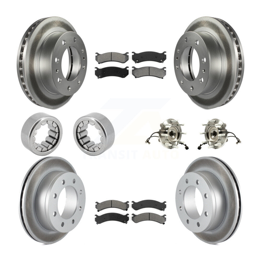 Hub Bearing Coated Brake Rotor Pad Shoe Front Rear Kit (10Pc) For Chevrolet 2500