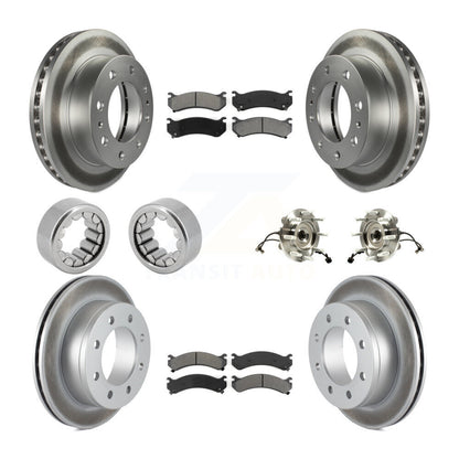 Hub Bearing Coated Brake Rotor Pad Shoe Front Rear Kit (10Pc) For Chevrolet 2500