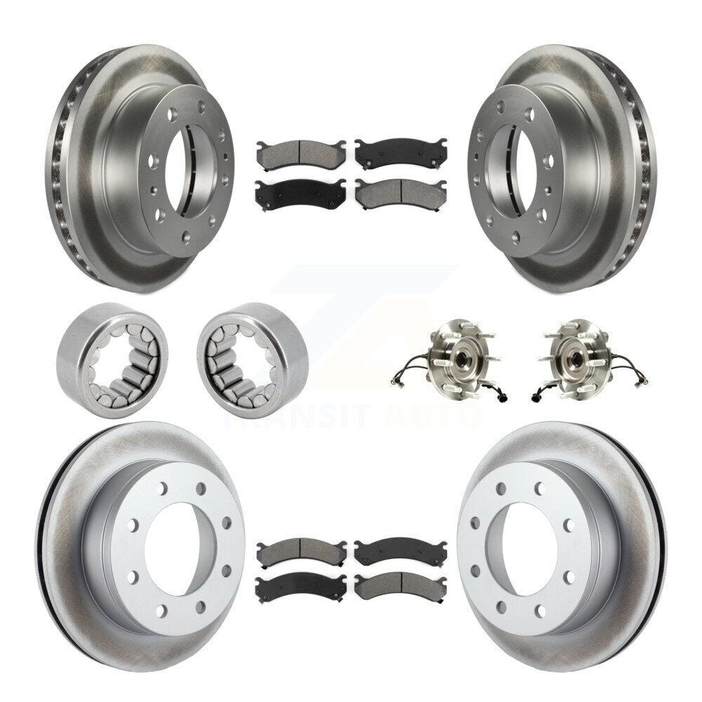 Hub Bearing Coat Brake Rotor Pad Shoe Front Rear Kit (10Pc) For GMC Chevrolet HD