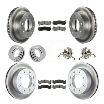 Hub Bearing Coat Brake Rotor Pad Shoe Front Rear Kit (10Pc) For GMC Chevrolet HD
