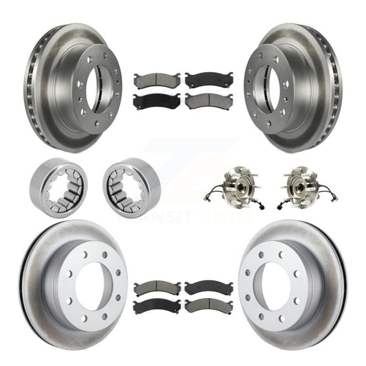 Hub Bearing Coat Brake Rotor Pad Shoe Front Rear Kit (10Pc) For GMC Chevrolet HD