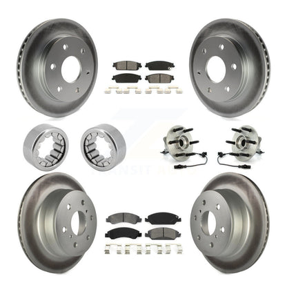 Hub Bearing Coat Brake Rotor Pads Shoe Front Rear Kit (10Pc) For GMC Sierra 1500