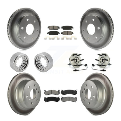 Hub Bearings Assembly Coated Disc Brake Rotors And Pads Shoes Front Rear Kit For