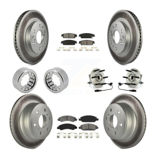 Hub Bearing Coated Brake Rotor Pad Shoe Front Rear Kit (10Pc) For Chevrolet 1500