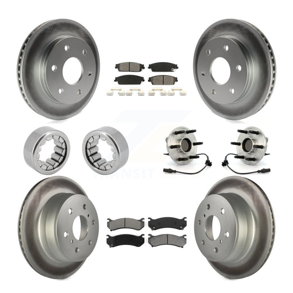 Hub Bearings Assembly Coated Disc Brake Rotors And Pads Shoes Front Rear Kit For