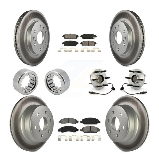 Hub Bearing Coated Brake Rotor Pad Shoe Front Rear Kit (10Pc) For Chevrolet 1500