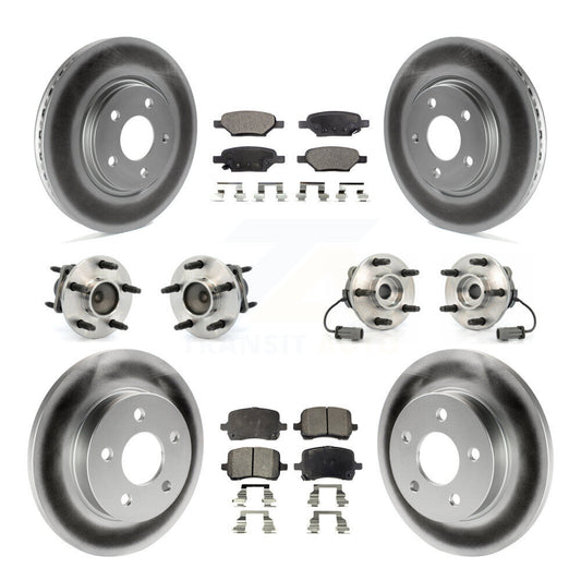 Hub Bearing Coat Brake Rotor Pads Front Rear Kit (10Pc) For Chevrolet Cobalt Ion