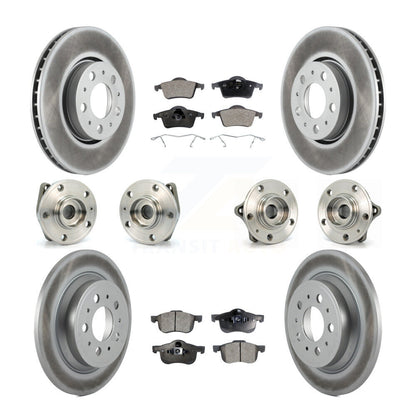 Hub Bearing Coated Brake Rotor Pads Front Rear Kit (10Pc) For Volvo S60 XC70 V70