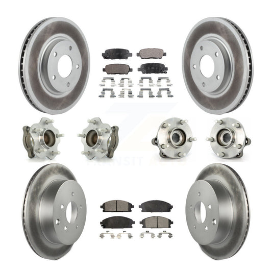 Hub Bearing Coated Brake Rotor Pads Front Rear Kit (10Pc) For 04-09 Nissan Quest