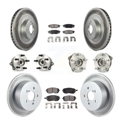 Hub Bearing Coat Brake Rotor Pad Front Rear Kit (10Pc) For Subaru Outback Legacy