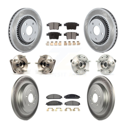 Hub Bearing Coated Brake Rotor Pad Front Rear Kit (10Pc) For Ford Five Hundred X